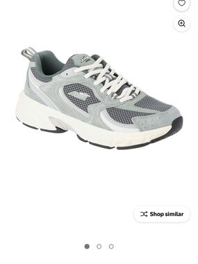 Avia Sage Gray Mesh & Suede Chunky Trainer